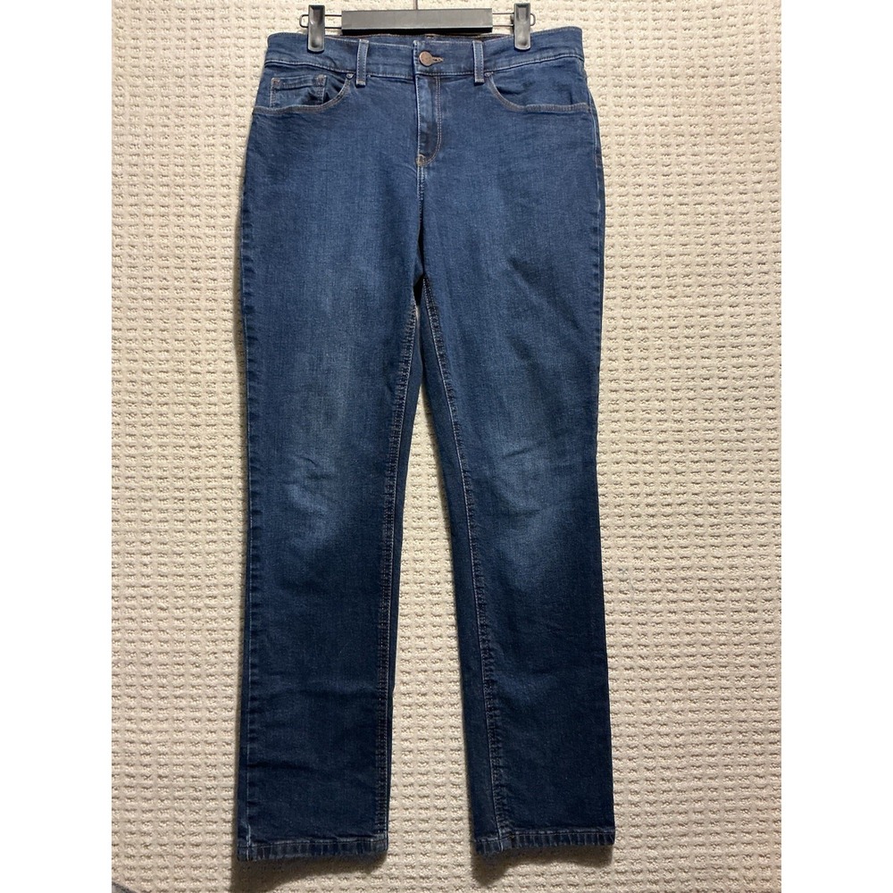 Mott & Bow Women's 29 x 30 Dark Blue Stretch Denim Straight Leg Boyfriend‎ Jeans